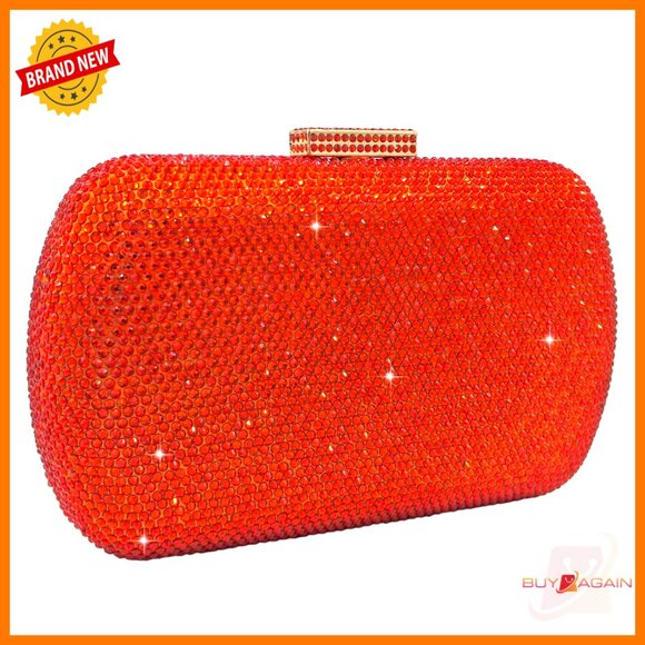 Mini Rhinestone Clutch Evening Bag with Detachable Chains for Formal Events